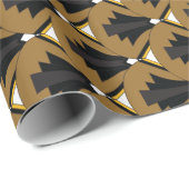 ヴィンテージのアールデコの20年代の青銅及び黒いFinials ラッピングペーパー (ロールコーナー)