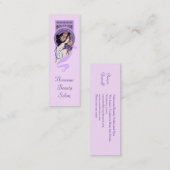 ヴィンテージのアールヌーボーのサロンのスパの名刺 スキニー名刺 (正面/裏面)