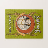 ヴィンテージのアールヌーボーの劇場のカジノの女性のデザイン ジグソーパズル (横)