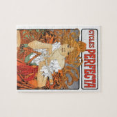 ヴィンテージのアールヌーボーの女の子 ジグソーパズル (横)