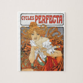 ヴィンテージのアールヌーボーの女の子 ジグソーパズル