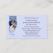 ヴィンテージのアールヌーボーの期間服の名刺 名刺 (裏面)