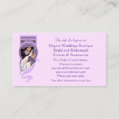 ヴィンテージのアールヌーボーの花嫁のブティックの名刺 名刺 (裏面)