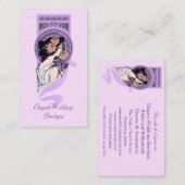 ヴィンテージのアールヌーボーの花嫁のブティックの名刺 名刺 (正面/裏面)