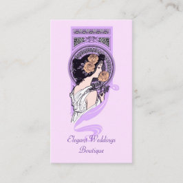 ヴィンテージのアールヌーボーの花嫁のブティックの名刺 名刺