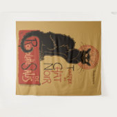 ヴィンテージのアールヌーボーLe Chat Noirの黒猫 タペストリー (正面(横))