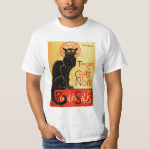 ヴィンテージのアールヌーボーLe Chat Noirの黒猫 Tシャツ