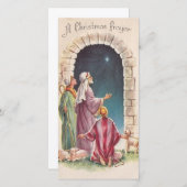 ヴィンテージのイエス　クリスマスの祈り シーズンカード (正面/裏面)