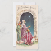 ヴィンテージのイエス クリスマスの祈り シーズンカード (正面)