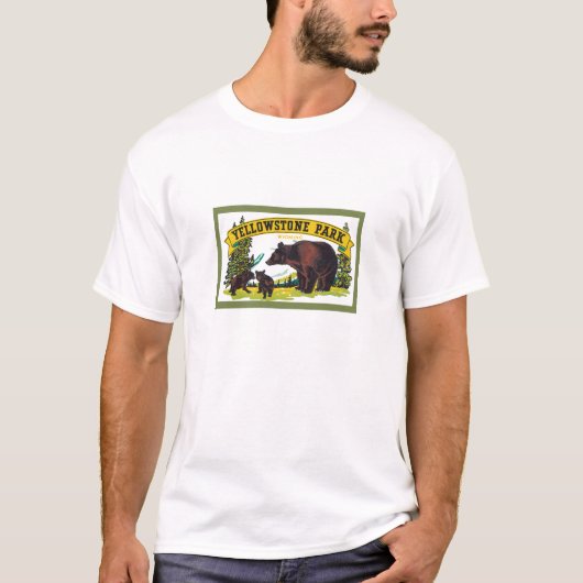 ヴィンテージのイエローストーン公園 Tシャツ (正面)