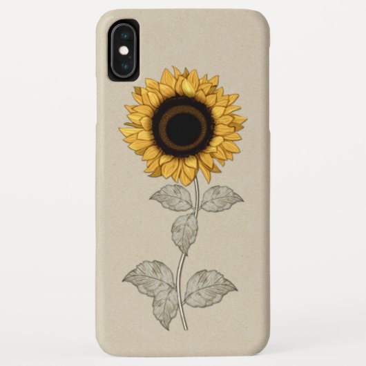 ヴィンテージのイエロー・ゴールドのヒマワリ Case-Mate iPhoneケース (裏面)