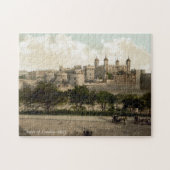 ヴィンテージのイギリスのジグソーパズル、ロンドン塔 ジグソーパズル (横)