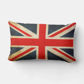 ヴィンテージのイギリスの旗の枕 ランバークッション (裏面)