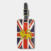 ヴィンテージのイギリスの旗の紋章学のライオンの荷物のラベル ラゲッジタグ (正面縦)
