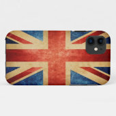ヴィンテージのイギリスの旗のIpone 5の場合 Case-Mate iPhoneケース (裏面(横))