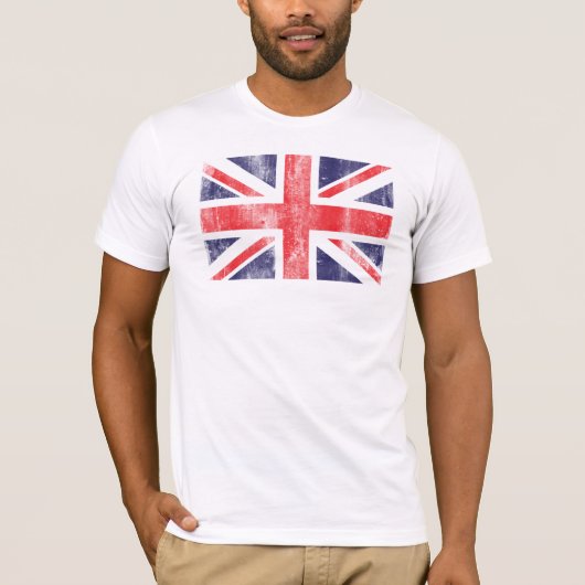 ヴィンテージのイギリスの旗 Tシャツ (正面)