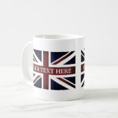 ヴィンテージのイギリスの英国国旗の旗のコーヒー・マグ コーヒーマグカップ (正面左)