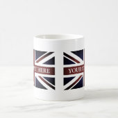 ヴィンテージのイギリスの英国国旗の旗のコーヒー・マグ コーヒーマグカップ (中央)