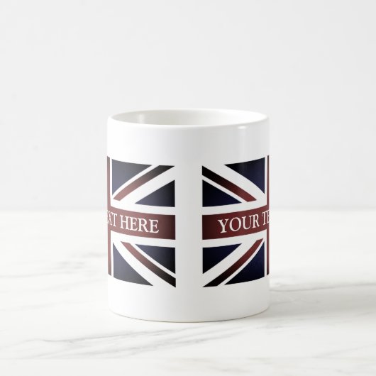 ヴィンテージのイギリスの英国国旗の旗のコーヒー・マグ コーヒーマグカップ (中央)