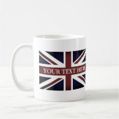 ヴィンテージのイギリスの英国国旗の旗のコーヒー・マグ コーヒーマグカップ (左)