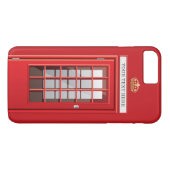 ヴィンテージのイギリスの赤い電話ボックスのカスタムのモノグラム Case-Mate iPhoneケース (裏面(横))