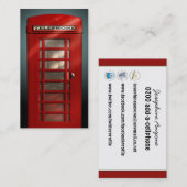 ヴィンテージのイギリスの赤い電話箱の会合のプロフィール 名刺 (正面/裏面)
