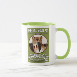 ヴィンテージのイギリスのSuffragetteの猫およびマウスの行為 マグカップ