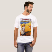 ヴィンテージのイギリスSwanageの海岸広告 Tシャツ (正面フル)