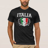 ヴィンテージのイタリアの旗の頂上 Tシャツ (正面)