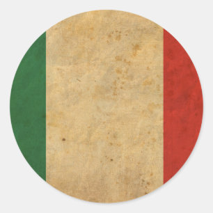 ヴィンテージのイタリアの旗 ラウンドシール
