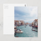 ヴィンテージのイタリアベニス運河の写真 ポストカード (正面/裏面)