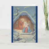 ヴィンテージのイタリアンな宗教クリスマスの挨拶状 シーズンカード (正面)