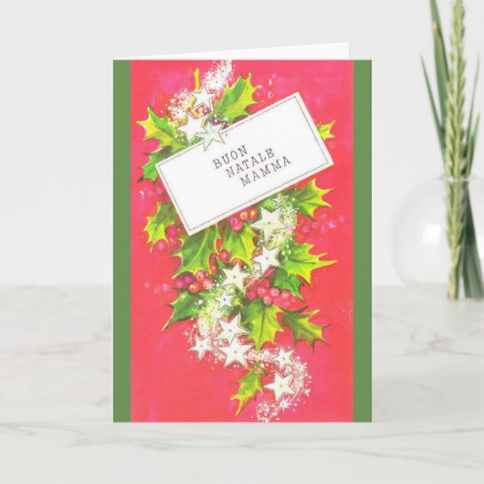 ヴィンテージのイタリアンな母クリスマスの挨拶状 シーズンカード (正面)