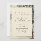 ヴィンテージのイタリア人のミルテの木の結婚式招待状 招待状 (正面)