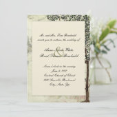 ヴィンテージのイタリア人のミルテの木の結婚式招待状 招待状 (スタンド正面)