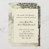 ヴィンテージのイタリア人のミルテの木の結婚式招待状 招待状 (正面/裏面)