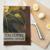 ヴィンテージのイタリア人のリビエラ手タオル キッチンタオル (四つ折り)