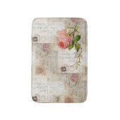 ヴィンテージのイタリア人のローマのピンクのバラのバス・マット バスマット (正面縦)