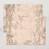 ヴィンテージのイタリア語はピンクのパーソナライズなメッセージカード衰退しました ノートカード (正面/裏面)