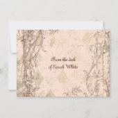 ヴィンテージのイタリア語はピンクのパーソナライズなメッセージカード衰退しました ノートカード (裏面)