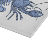 ヴィンテージのイメージの青いロブスターのまな板 カッティングボード (角)