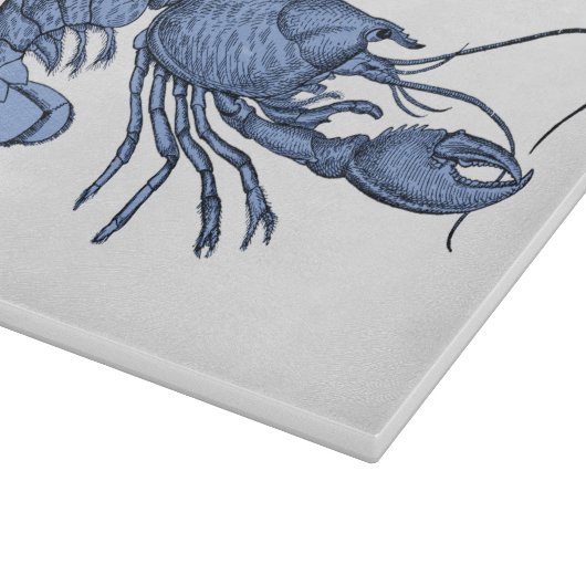 ヴィンテージのイメージの青いロブスターのまな板 カッティングボード (角)