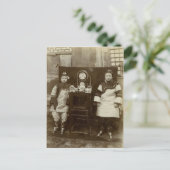 ヴィンテージのイメージ中国の、ティーガール ポストカード (スタンド正面)