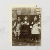 ヴィンテージのイメージ中国の、ティーガール ポストカード (正面/裏面)