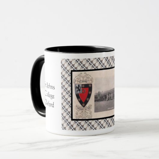 ヴィンテージのイメージ、セントジョーンズの大学、オックスフォード マグカップ (正面左)