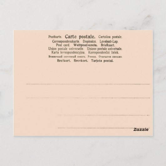 ヴィンテージのイメージ、Strassbourgのカテドラル ポストカード (裏面)