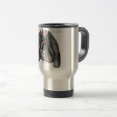 ヴィンテージのイラストレーションの灰色の解剖学のハートの肺 トラベルマグ (正面右)