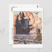 ヴィンテージのイラストレーションの郵便はがき ポストカード (正面/裏面)