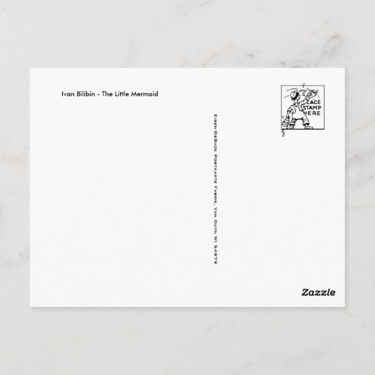 ヴィンテージのイラストレーションの郵便はがき ポストカード (裏面)