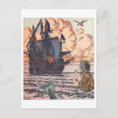 ヴィンテージのイラストレーションの郵便はがき ポストカード (正面)